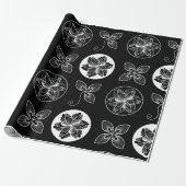 Papier Cadeau Motif noir blanc chic (Déroulé)