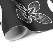 Papier Cadeau Motif noir blanc chic (Coin rond)