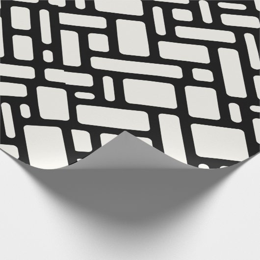 Papier Cadeau Motif noir blanc mignon (Coin)