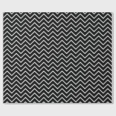 Papier Cadeau Motif noir Chevron (Plat)