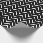 Papier Cadeau Motif noir Chevron (Coin)