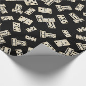 Papier Cadeau Motif noir de domino d'amusement (Coin)