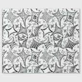 Papier Cadeau motif noir et blanc (Plat)