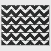 Papier Cadeau Motif noir et blanc Chevron moderne (Plat)