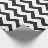 Papier Cadeau Motif noir et blanc de Chevron (Coin)