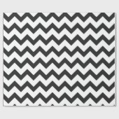 Papier Cadeau Motif noir et blanc de Chevron (Plat)