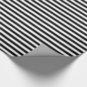 Papier Cadeau Motif noir et blanc de conception de rayures (Coin)