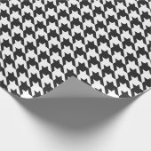 Papier Cadeau Motif noir et blanc de pied-de-poule (Coin)