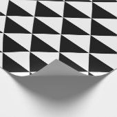 Papier Cadeau Motif noir et blanc de triangle (Coin)