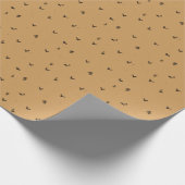 Papier Cadeau Motif noir et blanc d'écureuil (Coin)