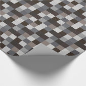 Papier Cadeau Motif noir et gris de Pixelated (Coin)