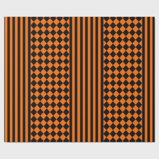 Papier Cadeau Motif noir et orange de Halloween de mélange (Couture)