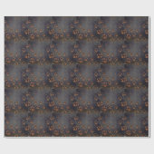 Papier Cadeau Motif noir rustique (Plat)