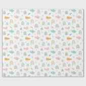 Papier Cadeau Motif nuage Rainbow et pluie amusant (Plat)