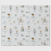 Papier Cadeau Motif Nutcracker aquarelle (Plat)