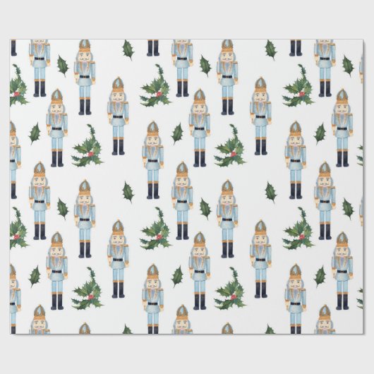 Papier Cadeau Motif Nutcracker Noël mignon (Plat)