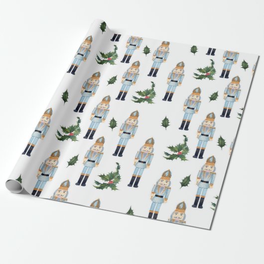 Papier Cadeau Motif Nutcracker Noël mignon (Déroulé)