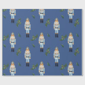 Papier Cadeau Motif Nutcracker Noël mignon (Plat)