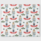 Papier Cadeau Motif Nutcracker Noël mignon (Plat)