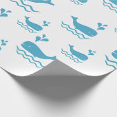 Papier Cadeau Motif océan baleine bleue mignonne sans couture (1 (Coin)