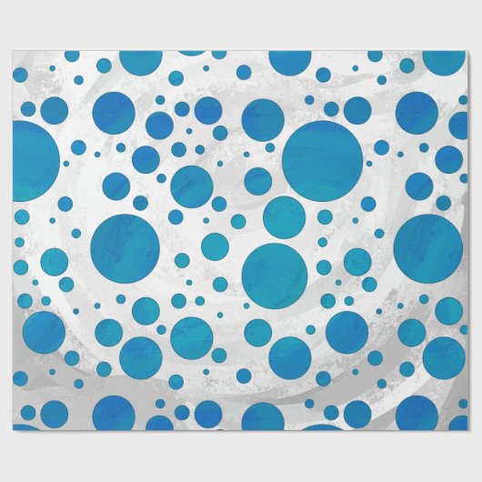 Papier Cadeau Motif Ocean Blue Dot (Plat)