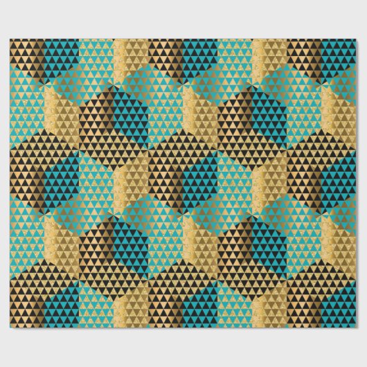 Papier Cadeau Motif octogone géométrique coloré moderne (Plat)