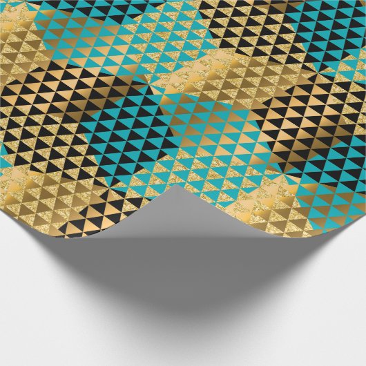 Papier Cadeau Motif octogone géométrique coloré moderne (Coin)