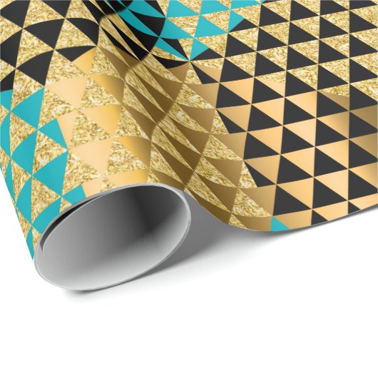 Papier Cadeau Motif octogone géométrique coloré moderne (Coin rond)