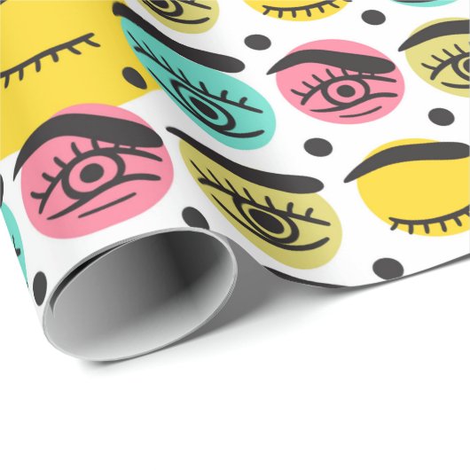 Papier Cadeau Motif oeil (Coin rond)