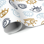 Papier Cadeau Motif oeil mal (Coin rond)