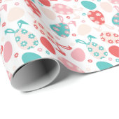 Papier Cadeau Motif OEuf de Pâques Bunny Oreilles (Coin rond)