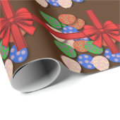 Papier Cadeau Motif Œufs de Pâques (Coin rond)