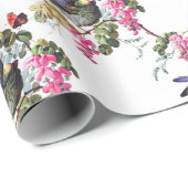 Papier Cadeau Motif oiseau (Coin rond)