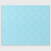 Papier Cadeau Motif ondulé - bleu ciel sur blanc (Plat)