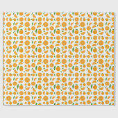 Papier Cadeau Motif orange (Plat)