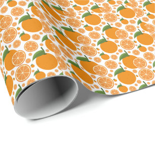Papier Cadeau Motif orange