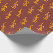 Papier Cadeau Motif Orange Lizard (Coin)