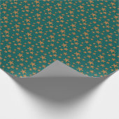 Papier Cadeau Motif orange Starfish (Coin)