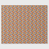 Papier Cadeau Motif orange vibrant (Plat)