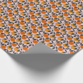 Papier Cadeau Motif orange vibrant (Coin)