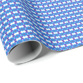 Papier Cadeau Motif orchidées bleues (Coin rond)