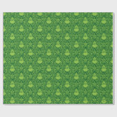 Papier Cadeau Motif Orné de Grinch Vert (Plat)