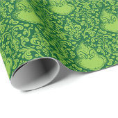 Papier Cadeau Motif Orné de Grinch Vert (Coin rond)