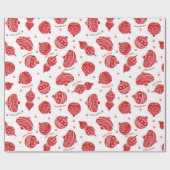 Papier Cadeau Motif ornement de Noël (Plat)