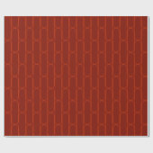 Papier Cadeau Motif ovale rouge orange (Plat)