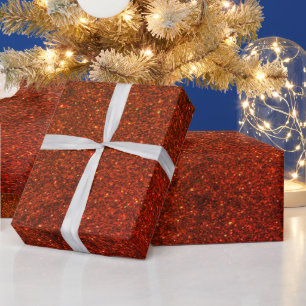 Papier Cadeau Motif pailleté cannelle rouille festif élégant