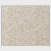 Papier Cadeau Motif Pailleté Crème Beige Neutre Tendance (Plat)