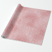 Papier Cadeau Motif Pailleté Rose Pâle Féminin Élégant (Déroulé)
