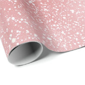 Papier Cadeau Motif Pailleté Rose Pâle Féminin Élégant (Coin rond)