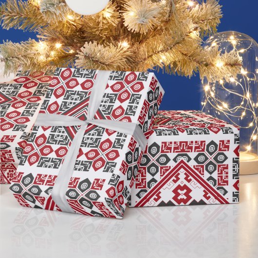 Papier Cadeau Motif palestinien de broderie 2 (Vacances)